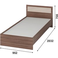 Кровать Тащи в дом Гармония КР603 90х200 (ясень-шимо/светлый/темный)
