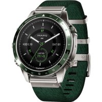 Умные часы Garmin MARQ Golfer Gen 2 (титановый/темно-зеленый, с темно-зеленым нейлоновым ремешком)