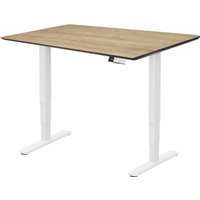 Стол для работы стоя ErgoSmart Wooden Unique Ergo Desk 1300х750х27 мм (скошенный край, дуб натуральный/белый)