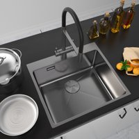 Кухонная мойка ZorG ZRN 5055 Premium PVD Gunblack