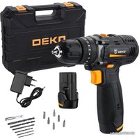 Ударная дрель-шуруповерт Deko GCD12DU3 SET4 063-4038 (с 2-мя АКБ, кейс, набор оснастки)