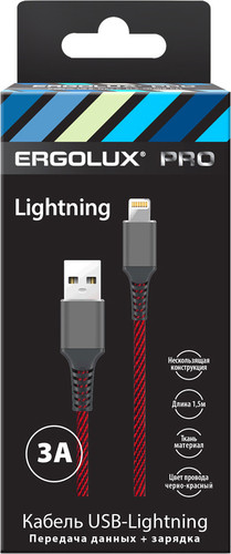 ELX-CDC09-C43 USB Type-A - Lightning (1.5 м, красный)