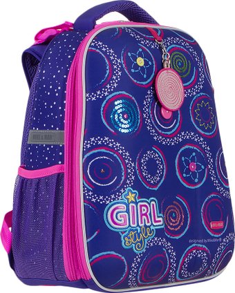 Школьный рюкзак Mike&Mar Узор (темно-синий/розовый)