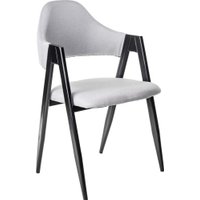 Стул с подлокотниками Mio Tesoro Луна DC-048A (серый/черный)