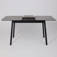 Кухонный стол Мамадома Tirk radial-110 раздвижной 110-142х70 (дымчатая керамика/черный)