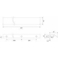 Ручка мебельная Boyard Metrica RT112SC.1/512/600