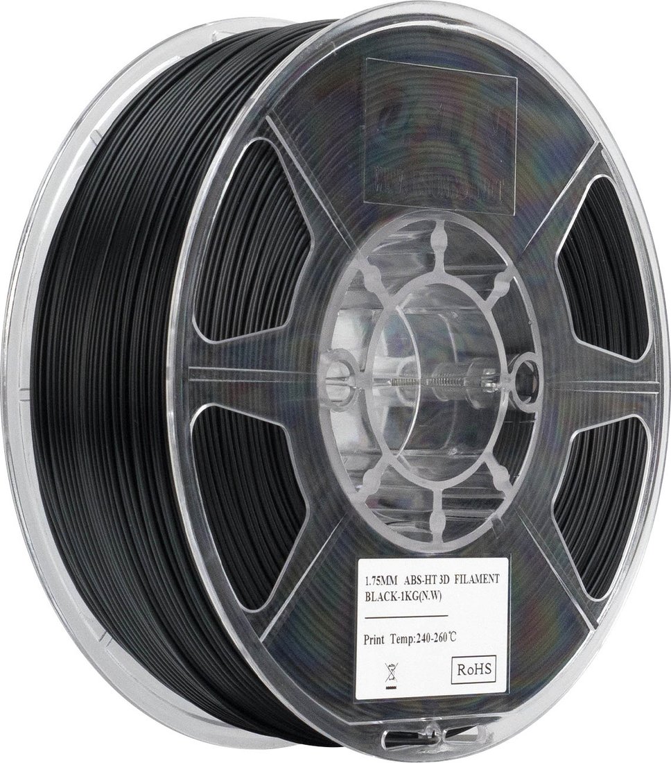 Филамент eSUN ABS-HT ABS-HT175B1TZ1 (1.75мм, 1кг, черный)