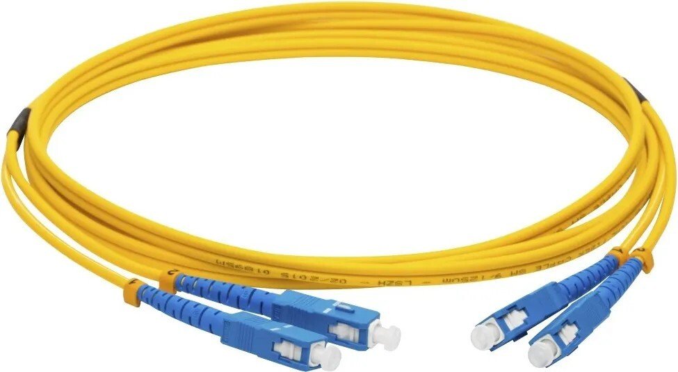 

Кабель Lanmaster LAN-2SC-2SC/SU-1.0 (1 м, желтый)