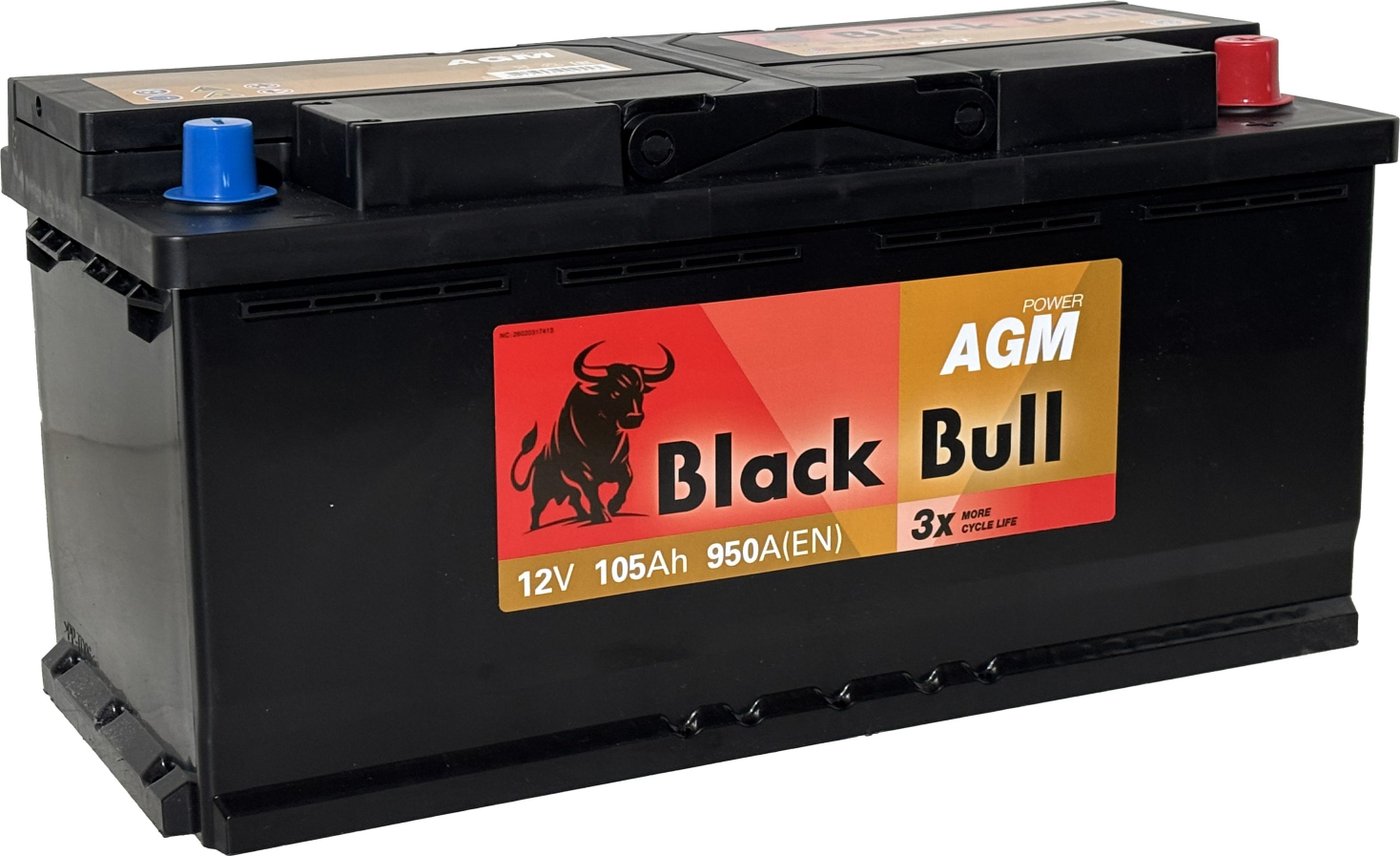 Автомобильный аккумулятор Black Bull AGM 105 R (105 А·ч)