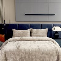 Набор текстиля для спальни Sofi De MarkO Деварта 240x260 Пок-Дв-240x260кп (капучино)