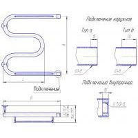 Полотенцесушитель Gloss & Reiter Standart М-образный M.50x60 (3/4")