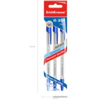 Набор шариковых ручек Erich Krause R-301 Classic Stick синий 42618 (3 шт)