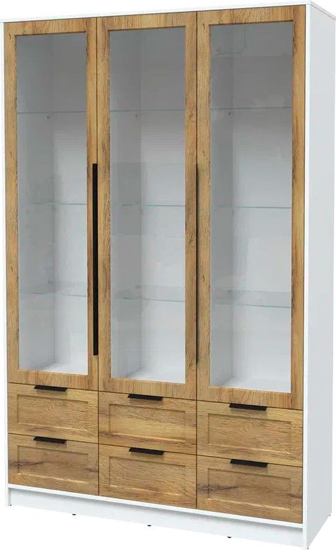 

Шкаф-витрина Интерлиния Концепт Тренд КТ-ШВ3 (белый платинум/дуб вотан)