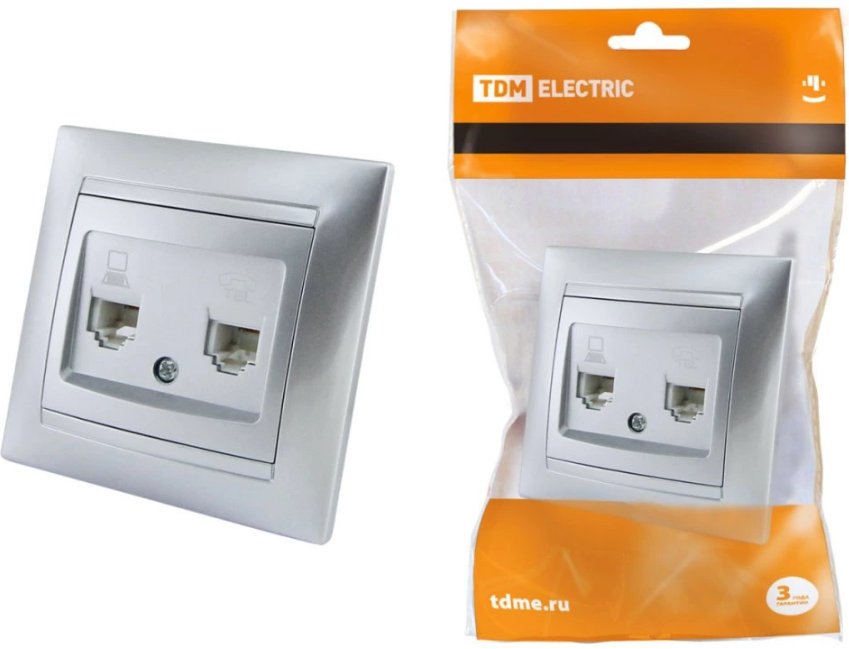 

Розетка компьютерная TDM Electric Лама SQ1815-0219