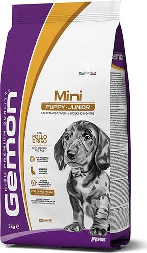 Сухой корм для собак Gemon Mini Puppy&Junior Chicken and Rice 3 кг