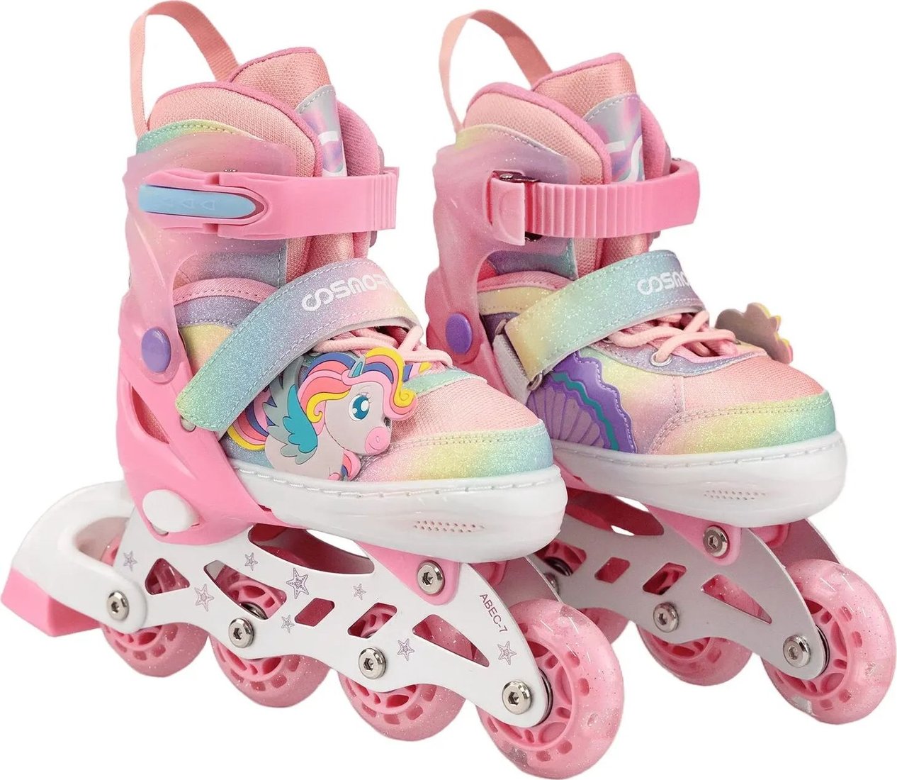 

Роликовые коньки Cosmoride Cleo (р-р 35-38, белый/розовый)