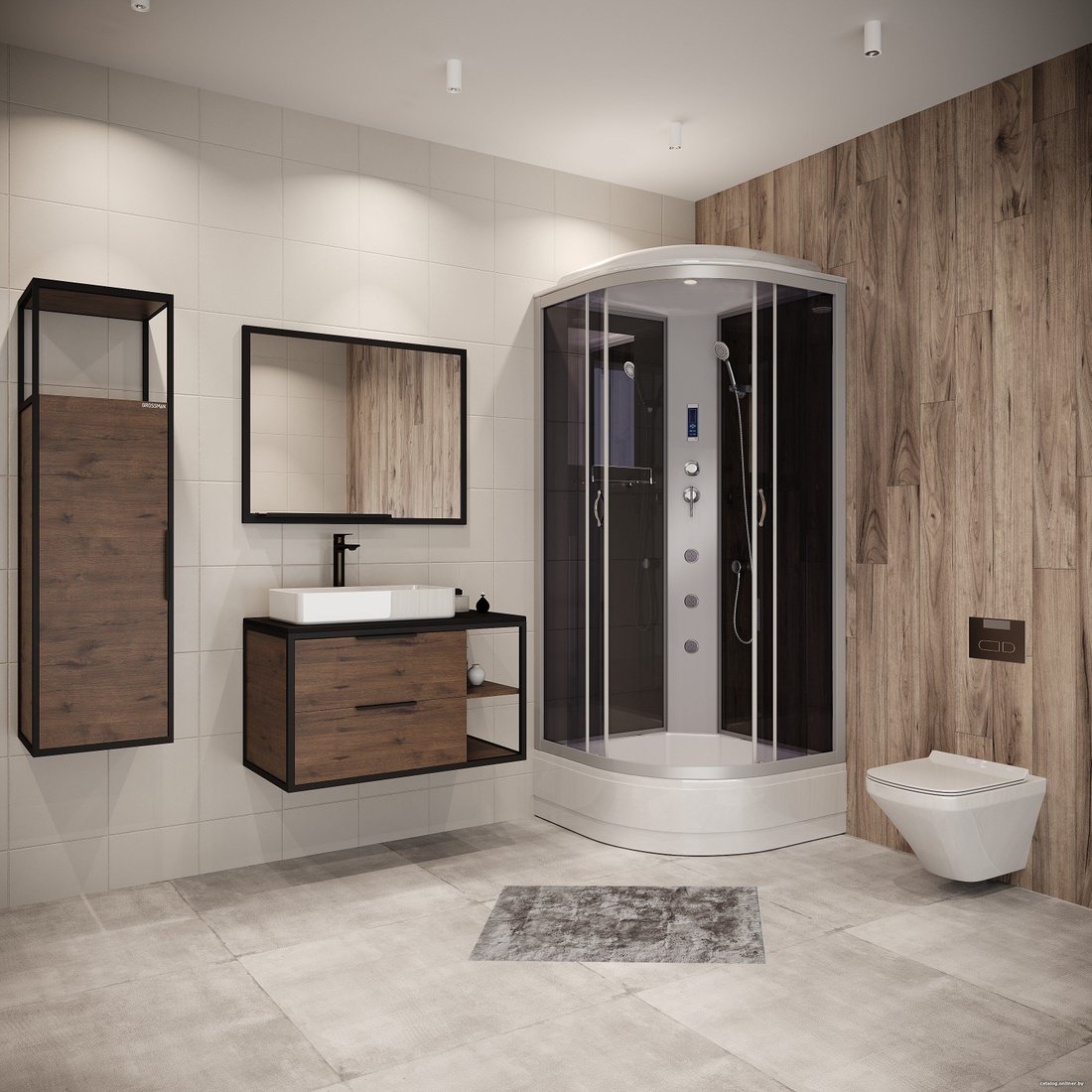 Душевая кабина Niagara NG-3503-14F 80x80x215 (тонированное стекло)