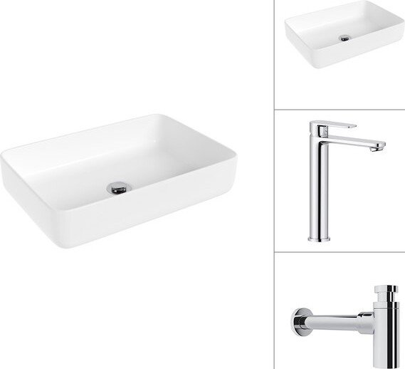 

Умывальник Lauter 21487-50 + Moon 21СK81691C с сифоном 21635CH (хром)