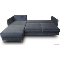 Угловой диван Nord Star Айва Барселона левый (велюр, синий)