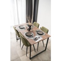 Кухонный стол Notta Лиман 140х80 615156 (дуб крафт табачный/черный матовый)