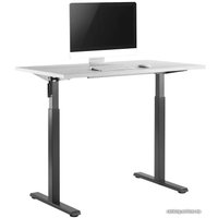 Стол для работы стоя ErgoSmart Manual Desk Compact 1360x800x36 мм (дуб мореный/черный)