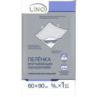 Пеленка одноразовая Lino С целлюлозным впитывающим слоем 60x90 (1 шт)