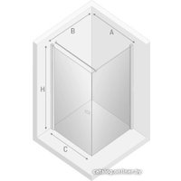 Душевой уголок NEW TRENDY New Soleo 100x90x195 D-0142A/D-0088B