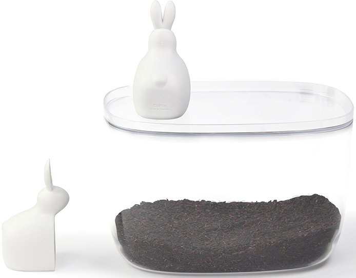 

Контейнер Qualy Bella Bunny QL10323-CL-WH