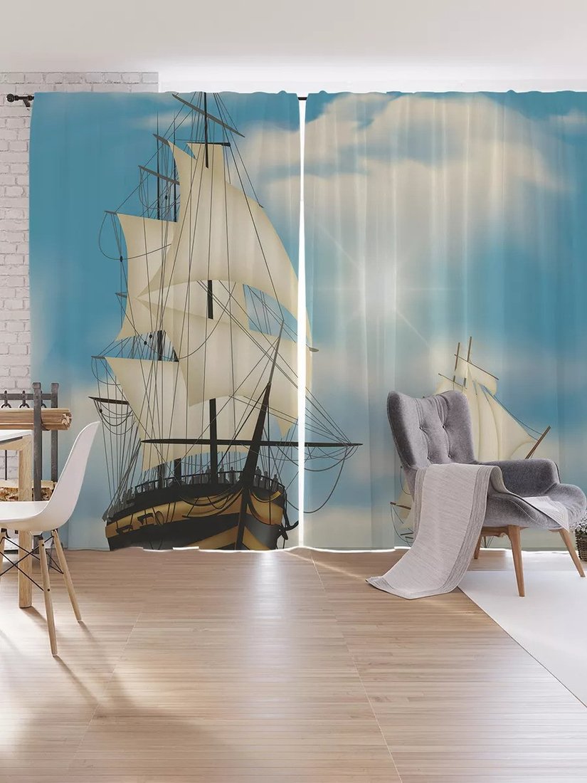 

Комплект штор JoyArty Морская парусная экспедиция p_63719 (145x265)