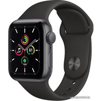 Умные часы Apple Watch SE 40 мм (алюминий серый космос/черный спортивный)