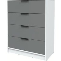 Комод Интерлиния Концепт КТ-К80 Глосс (белый платинум/серый)