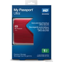 Внешний накопитель WD My Passport Ultra 1TB Red (WDBZFP0010BRD)