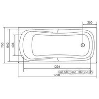 Ванна Artel Plast Арина 170х75