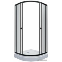 Душевой уголок Triton Альфа Блэк 90х90 (прозрачное стекло)
