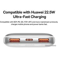Внешний аккумулятор Baseus Bipow Pro Digital Display Fast Charge 10000mAh (белый)