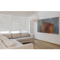 Шторы день-ночь Delfa СРШ 01МКД DN-408 81x160 (под лен, рисунок натур)