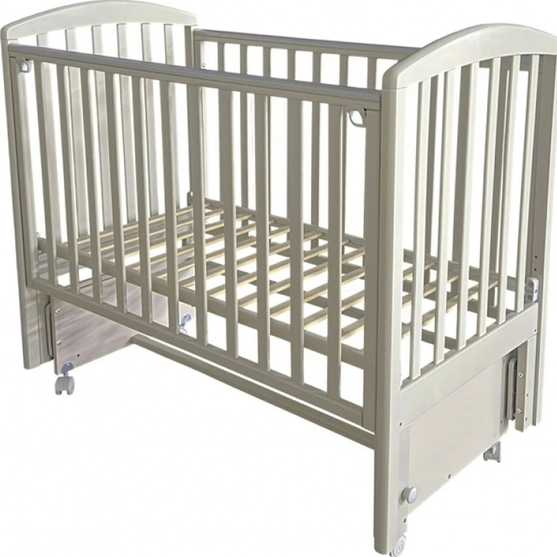 Классическая детская кроватка Антел Alita-1 универсальный маятник + колеса (кашемир)