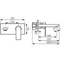 Смеситель Ferro Algeo Square BAQ3PA22