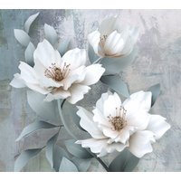 Фотообои Vimala 3D Белые цветы 270x300