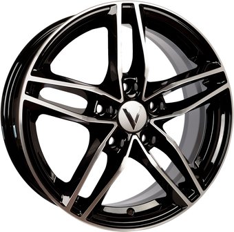 Автомобильные диски Vector K131 16x6.5" 5x114.3мм DIA 66.1мм ET 40мм Алмаз черный
