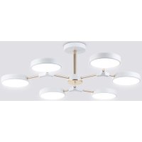 Люстра средней высоты Ambrella light FL516333/6 WH/FGD (белый/золото)
