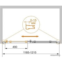 Душевая дверь Cezares PRATICO-BF-1-120-P-Cr