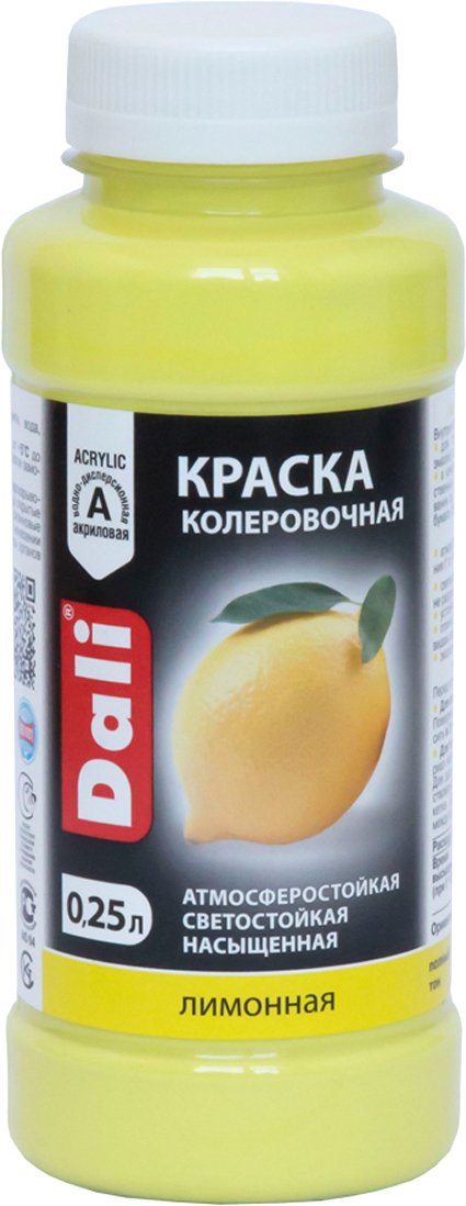 

Колеровочная краска Dali акриловая 0.25 л (лимонный)