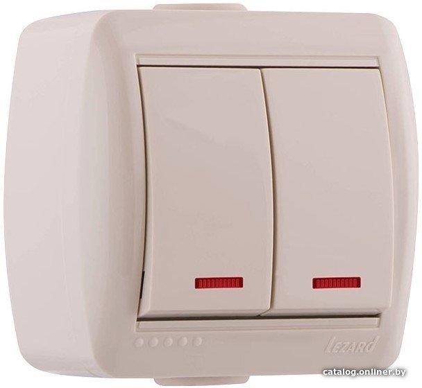 Выключатель Lezard Nata 710-0300-112 (кремовый)