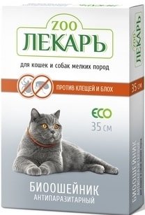 

Ошейник от блох и клещей Эко ZooЛекарь для кошек и мелких пород собак 35 см (красный)