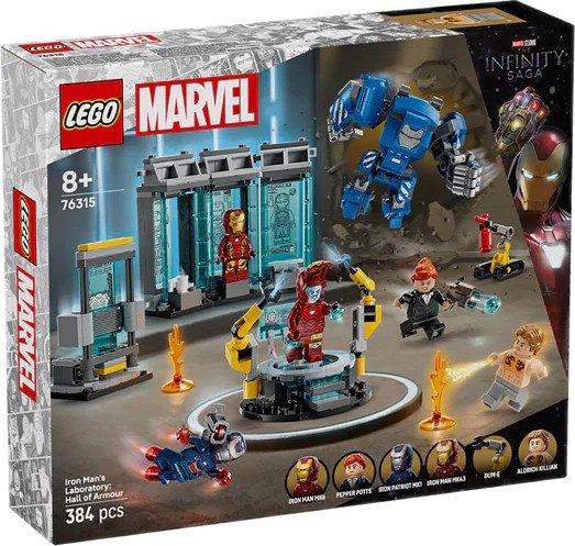 

Конструктор LEGO Marvel Лаборатория Железного Человека: Зал Доспехов 76315