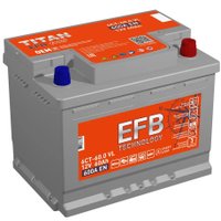 Автомобильный аккумулятор Titan EFB R+ (60 А·ч)