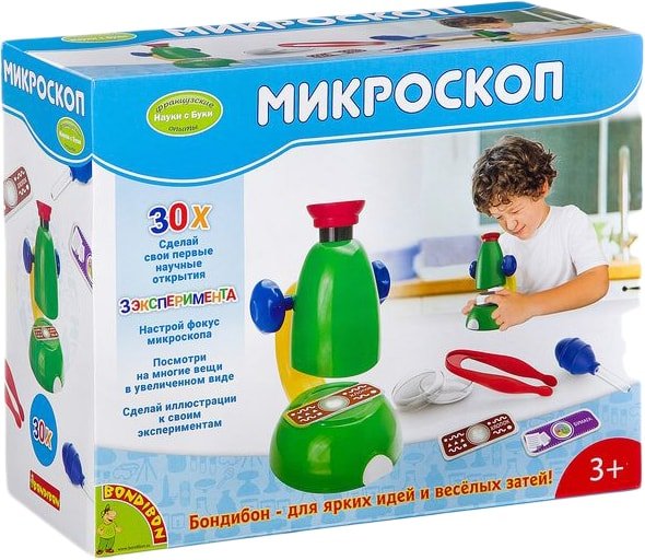 

Детский микроскоп Bondibon Науки с Буки Микроскоп 30х ВВ2390