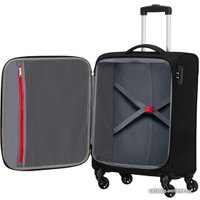 Чемодан-спиннер American Tourister Heat Wave Jet Black 55 см