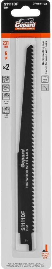 

Набор пильных полотен Gepard GP0641-03